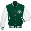 New York Jets Green And White Varsity Jacket