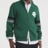 New York Jets Green Striped Bomber Jacket