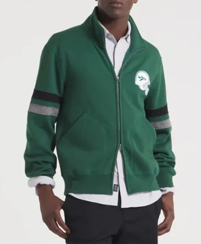 New York Jets Green Striped Bomber Jacket