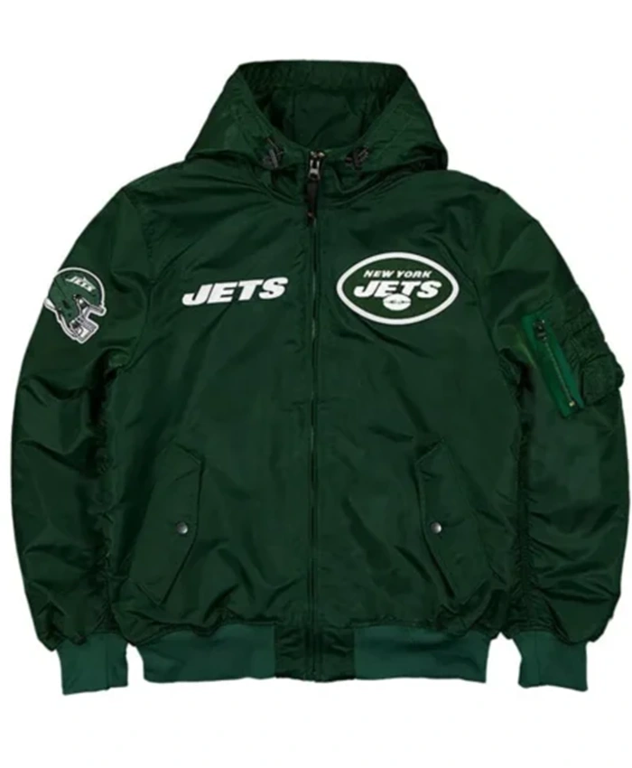 New York Jets Historic L 2B Hooded Bomber Jacket