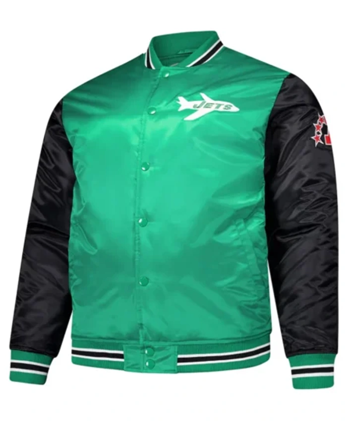 New York Jets Kelly Green And Black Team Varsity Jacket