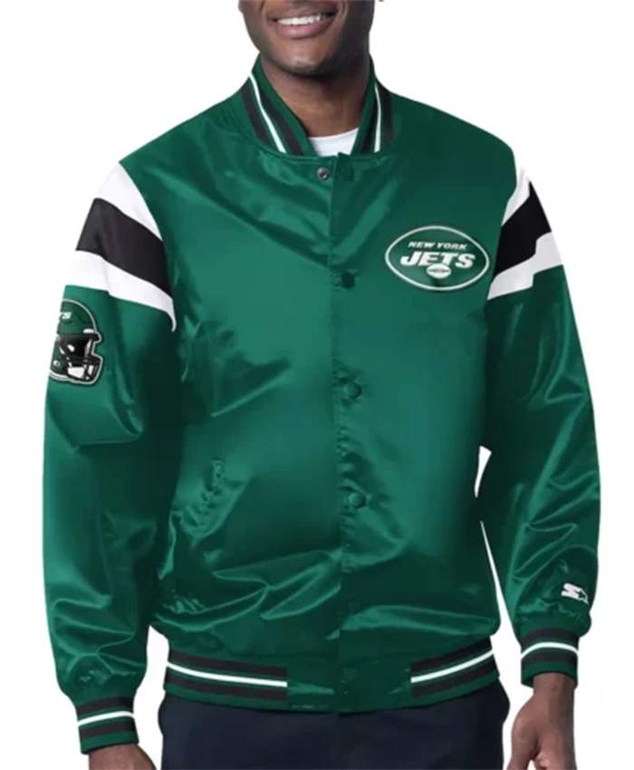 New York Jets Midweight Green Varsity Jacket