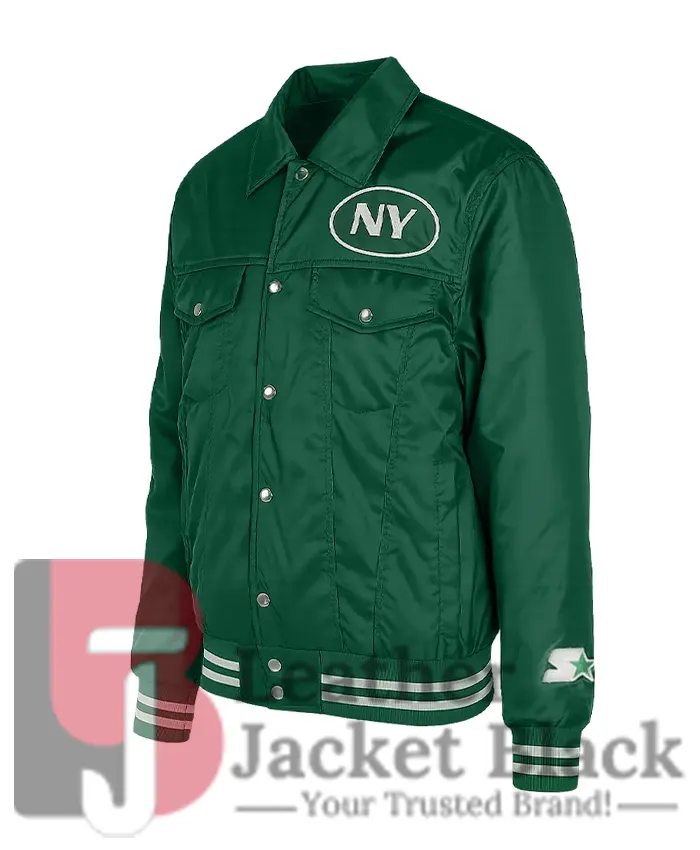 New York Jets Varsity Silver Tab Trucker Jacket