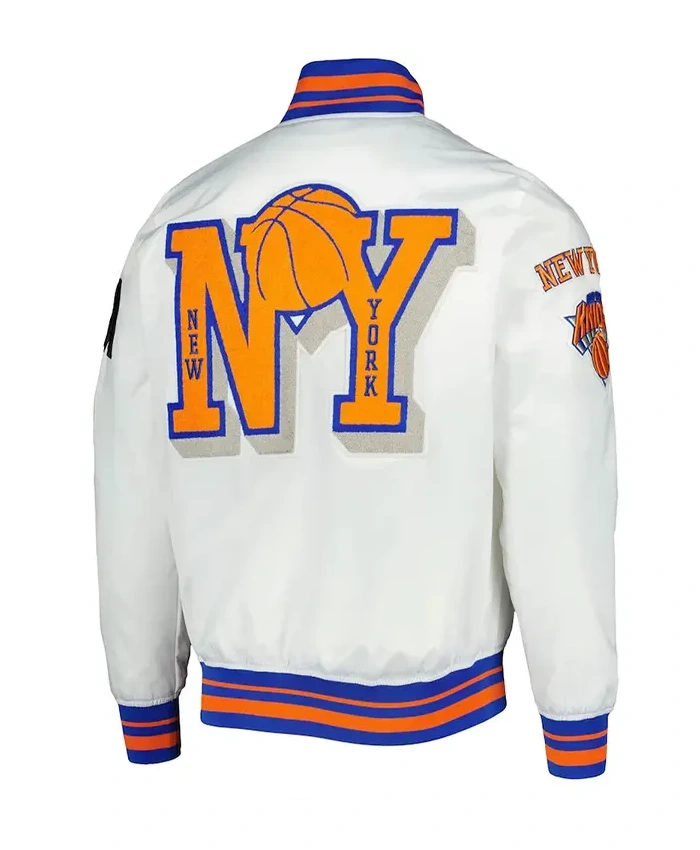 New York Knicks 2x Finals Champions Mash Up White Capsule Jacket