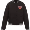 New York Knicks Black Poly Twill Jacket