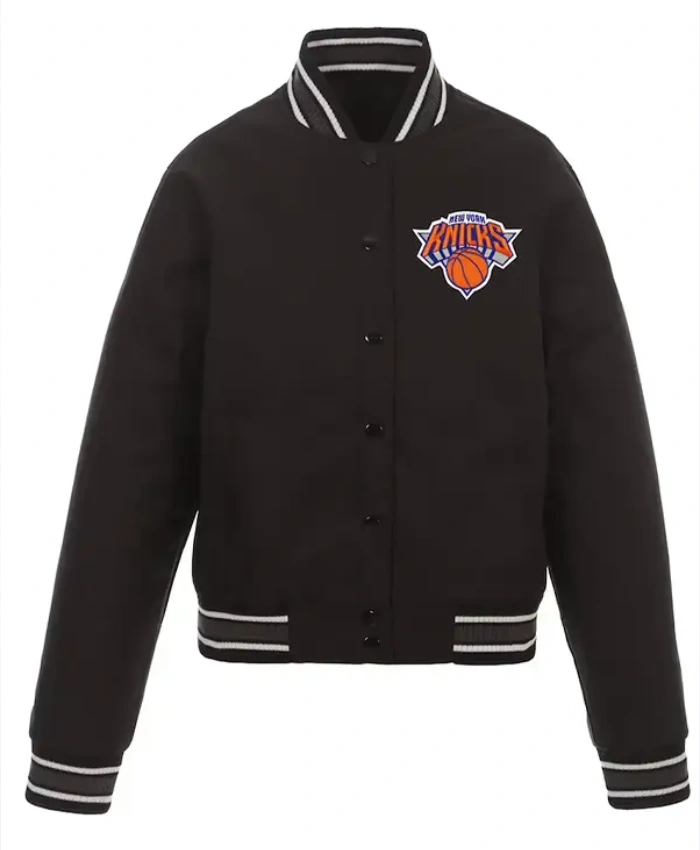 New York Knicks Black Poly Twill Jacket