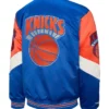 New York Knicks Blue Throw It Back Satin Jacket