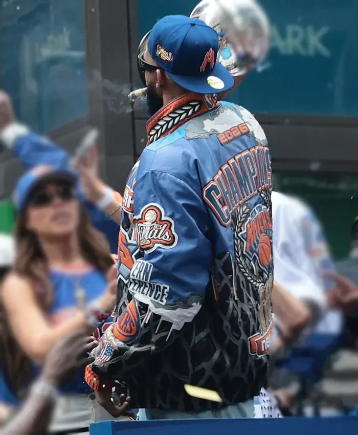 New York Knicks Championship Parade and Ceremony 2026 Karl Anthony Towns Knicks Jacket