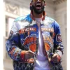 New York Knicks Championship Parade and Ceremony 2026 Karl Anthony Towns Knicks Leather Jacket Sale