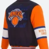 New York Knicks Navy Blue And Orange Letterman Jackets