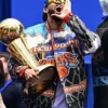 New York Knicks Parade and Ceremony 2026 Karl Anthony Towns Knicks Leather Jacket