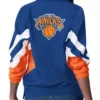 New York Knicks Renegade Oxford Zip Half Starter Blue Jacket