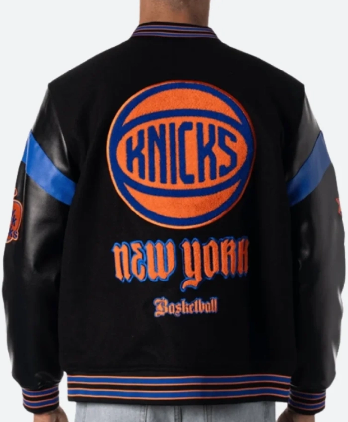 New York Knicks Superbowl Halftime Heat Joe West Black Letterman Varsity Jacket