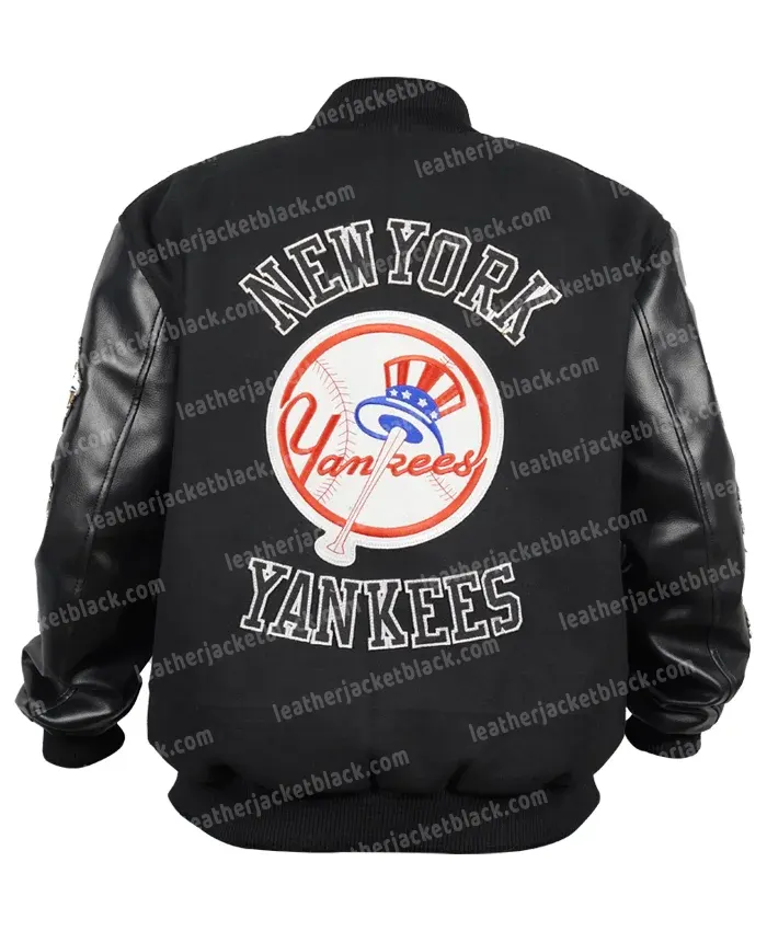 New York Yankees Black Varsity Letterman Jacket