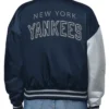 New York Yankees Offside Navy And Gray Satin Jacket