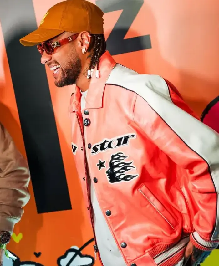 Alternative view of Neymar Hellstar Avirex Pink Leather Jacket