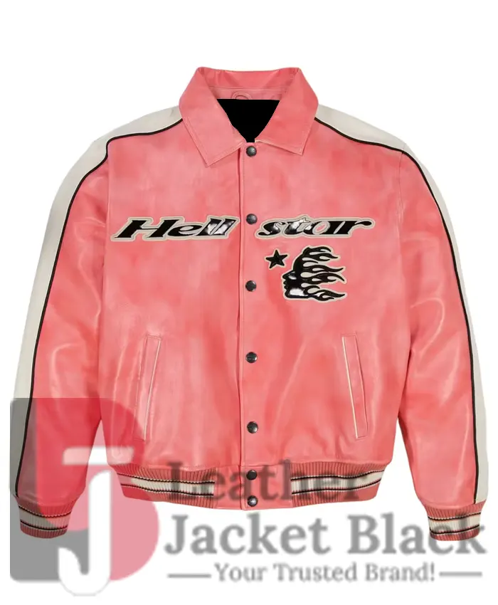 Neymar Hellstar Avirex Pink Leather Jacket - Image 3