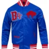 Nfl Buffalo Bills Rib Royal Satin Varsity Jacket