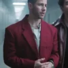 Nick Jonas A Very Jonas Christmas Movie Red Blazer