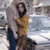 Nicole Law TV Series Tales From The Loop May Yellow Wool Knit Cardigan Sweater For Sale