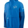 Nike Blue Detroit Lions Sideline Alt Pack Anorak Half Zip Hoodie