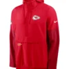 Nike Kansas City Chiefs Sideline Alt Pack Anorak Half Zip Red Hoodie Jacket