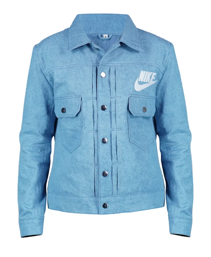Nike X Levis Trucker Blue Denim Jacket For Men And Women