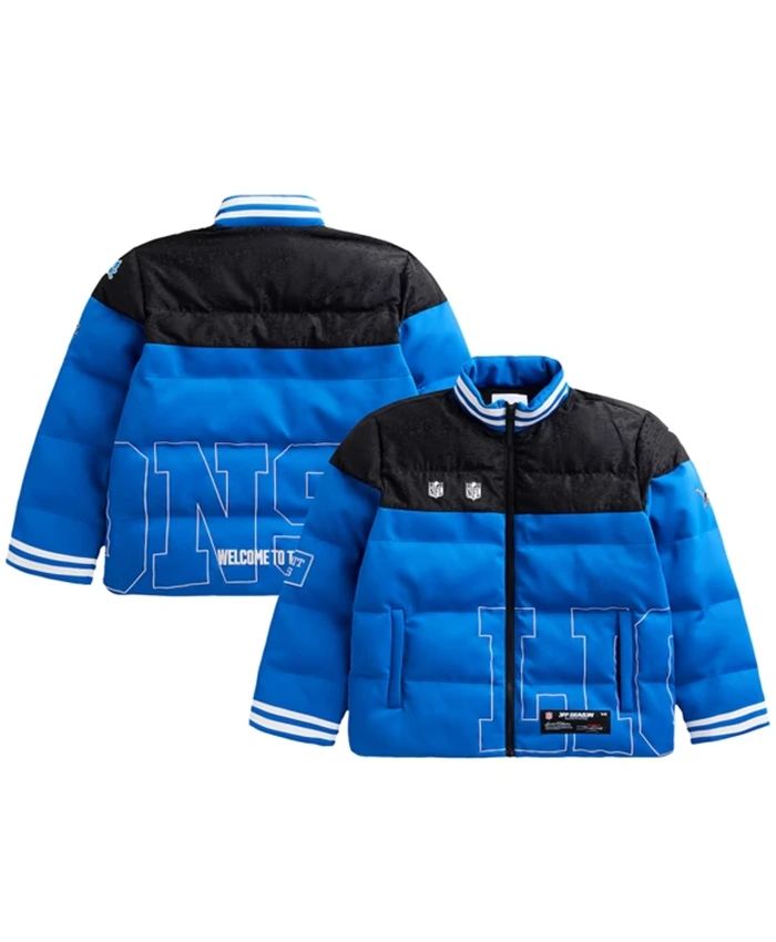 OFF Season X NFL Team Detroit Lions Puffer Jacket