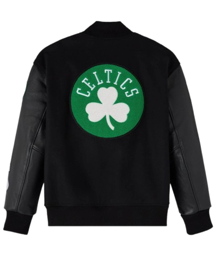 OVO Boston Celtics Black Varsity Jacket