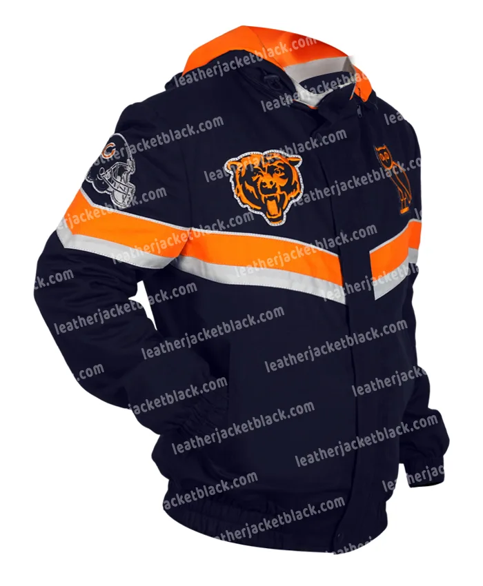 OVO Chicago Bears Sideline Navy Blue Hooded Jacket