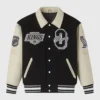 OVO Los Angeles Kings Black And Beige Varsity Jacket