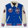 OVO New York Islanders Blue And Beige Varsity Jacket