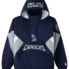 OVO Vancouver Canucks Half Zip Hooded Blue Jacket
