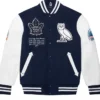 OVO X Toronto Maple Leafs Varsity Blue Jacket