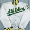 Oakland Athletics 1980s Silver Varsity Jacket
