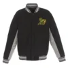Oakland Athletics Accent Black And Grey Varsity Jacket