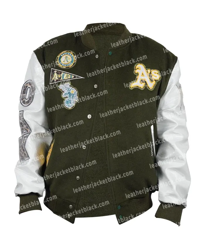 Oakland Athletics Animal Print Varsity Jacket