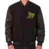 Oakland Athletics Black Letterman Varsity Jacket