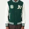 Oakland Athletics Green And White Letterman Varsity Jacket