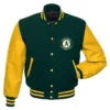 Oakland Athletics Green And Yellow Varsity Jacket