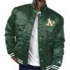 Oakland Athletics Green Trucker Varsity Jacket