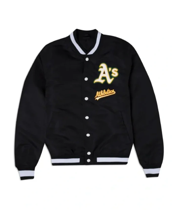 Oakland Athletics Logo Select Black Varsity Jacket