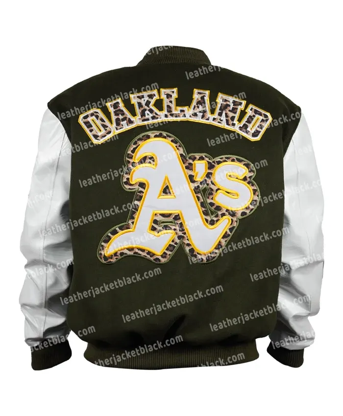 Oakland Athletics Print Animal Varsity Jacket
