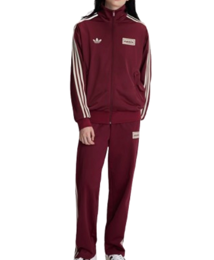 Oasis X Adidas 2025 White Stipped Maroon Tracksuit For Men And Women