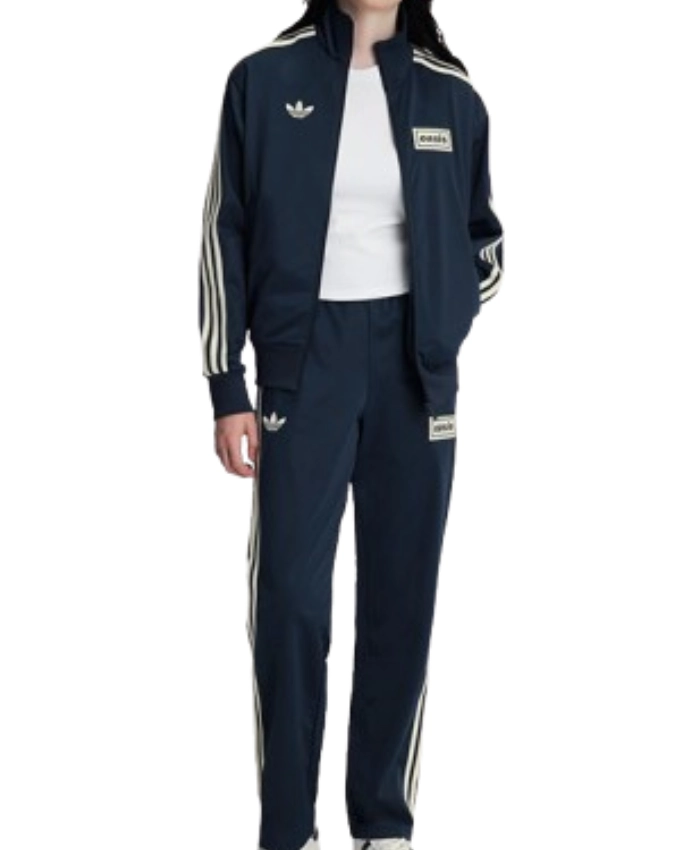 Oasis X Adidas 2025 White Stipped Navy Blue Tracksuit For Men And Women