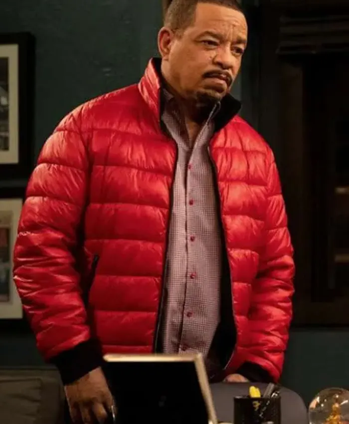 Odafin Tutuola Law And Order SVU Red Puffer Jacket