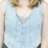 Off Campus Ella Bright Denim Vest But Now