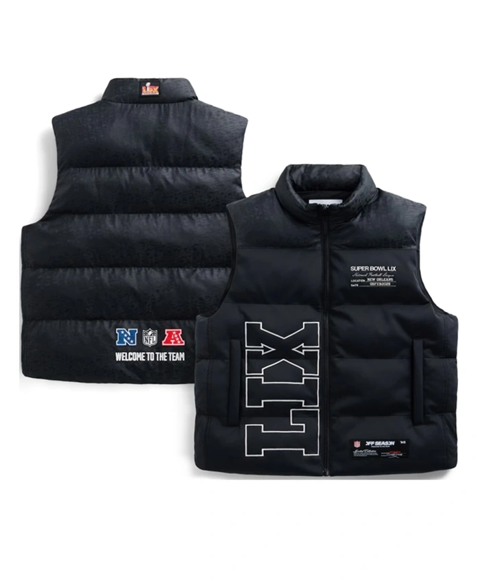 Off Season Super Bowl LIX Black Puffer Vest