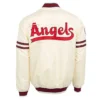 Off White Angeles Angels City Connect Full Snap Varsity Satin Jacket