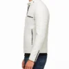 Off White Biker Style Leather Mens